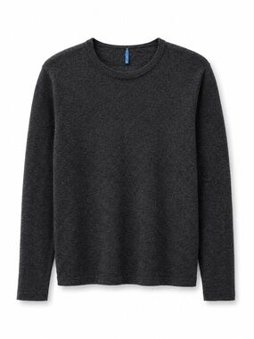 Patrick Assaraf 100% Merino Wool Heather Dark Grey Sweater - Size L